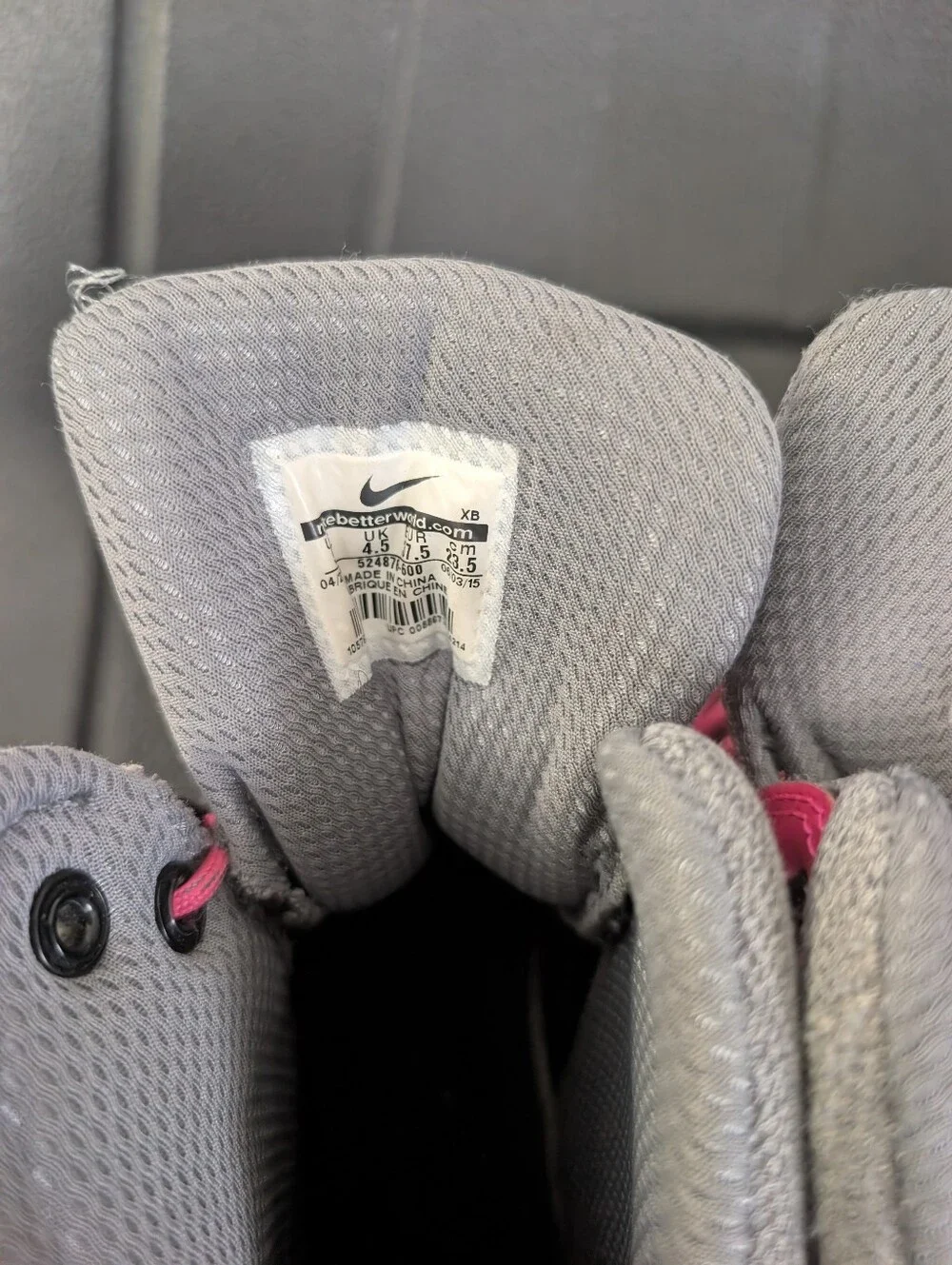 Nike ACG Woodside High Boots Girl Pink, Gray and Black 524876-669 Size 5